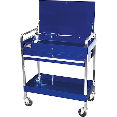 Chesterfield 35.67 x 31.5 x 17.5 in. Professional 1 Drawer Service Cart - Blue CH1822898